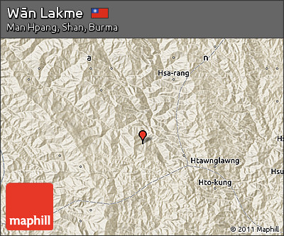 Shaded Relief Map of Wān Lakme