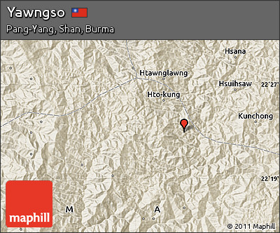 Shaded Relief Map of Yawngso