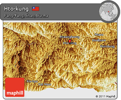Physical Panoramic Map of Hto-kung