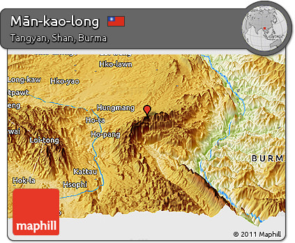 Physical Panoramic Map of Mān-kao-long