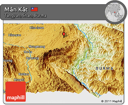 Physical Panoramic Map of Mān Kāt