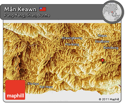 Physical Panoramic Map of Mān Keawn