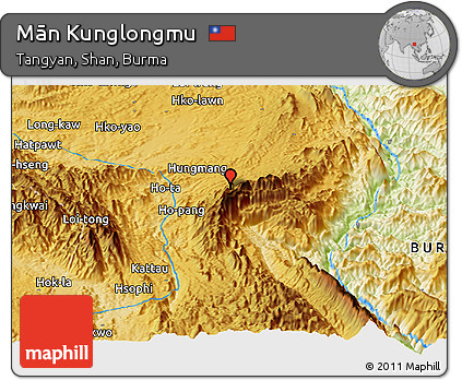 Physical Panoramic Map of Mān Kunglongmu