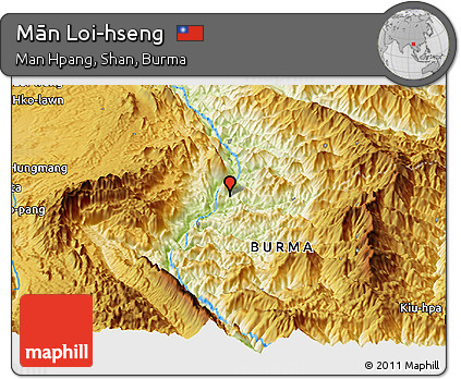Physical Panoramic Map of Mān Loi-hseng