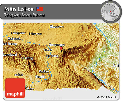 Physical Panoramic Map of Mān Loi-se