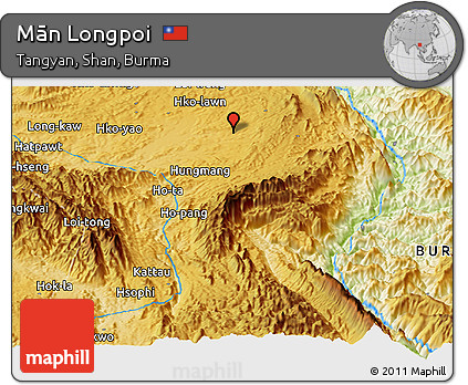 Physical Panoramic Map of Mān Longpoi