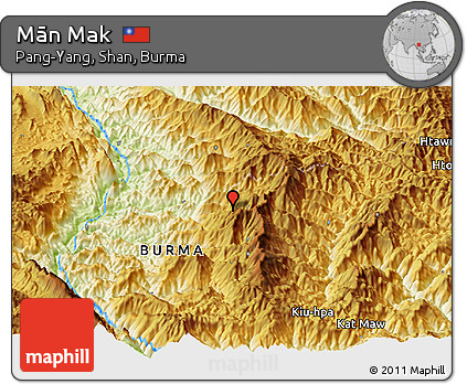 Physical Panoramic Map of Mān Mak