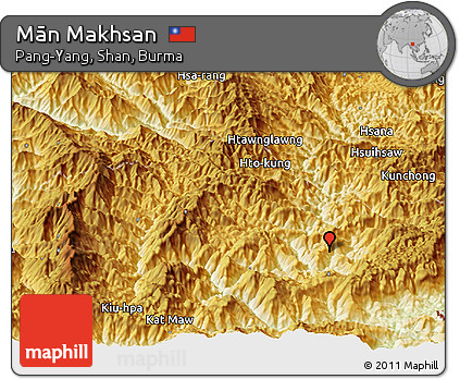 Physical Panoramic Map of Mān Makhsan