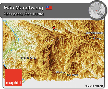 Physical Panoramic Map of Mān Manghseng