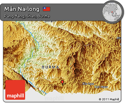 Physical Panoramic Map of Mān Na-long