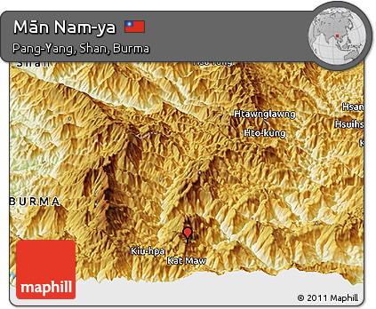 Physical Panoramic Map of Mān Nam-ya