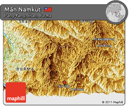 Physical Panoramic Map of Mān Namkut