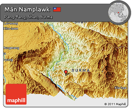 Physical Panoramic Map of Mān Namplawk
