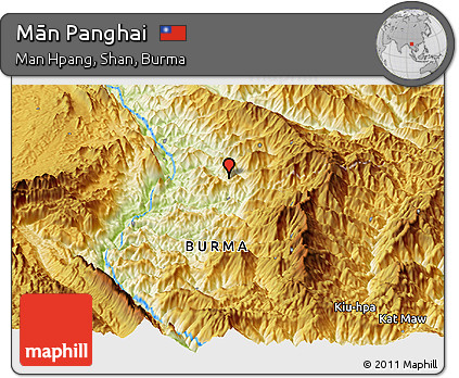Physical Panoramic Map of Mān Panghai