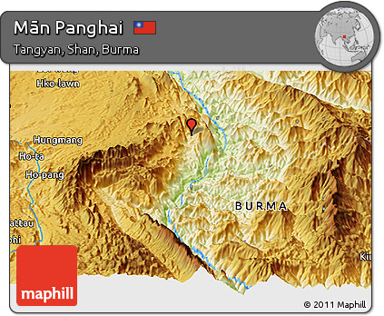 Physical Panoramic Map of Mān Panghai