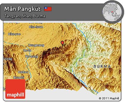 Physical Panoramic Map of Mān Pangküt