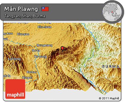 Physical Panoramic Map of Mān Plawng