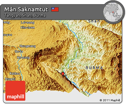 Physical Panoramic Map of Mān Saknamtut
