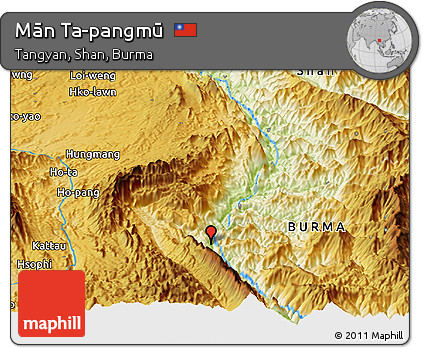 Physical Panoramic Map of Mān Ta-pangmū