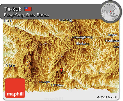 Physical Panoramic Map of Ta-kut