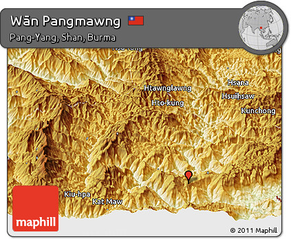 Physical Panoramic Map of Wān Pangmawng