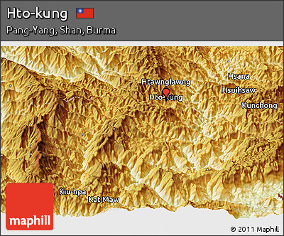 Physical Panoramic Map of Hto-kung