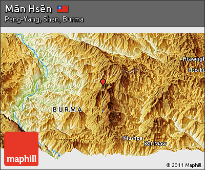 Physical Panoramic Map of Mān Hsēn