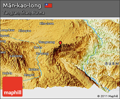 Physical Panoramic Map of Mān-kao-long