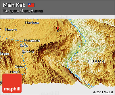 Physical Panoramic Map of Mān Kāt