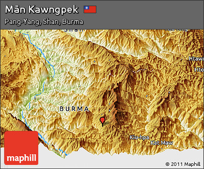 Physical Panoramic Map of Mān Kawngpek