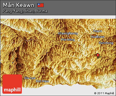 Physical Panoramic Map of Mān Keawn