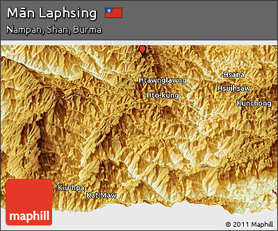 Physical Panoramic Map of Mān Laphsing