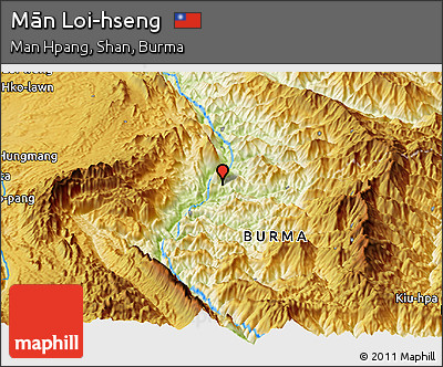 Physical Panoramic Map of Mān Loi-hseng