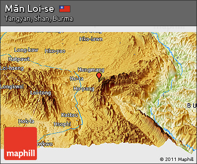 Physical Panoramic Map of Mān Loi-se