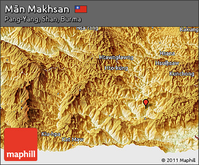Physical Panoramic Map of Mān Makhsan