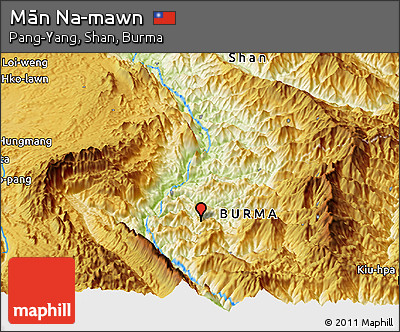 Physical Panoramic Map of Mān Na-mawn