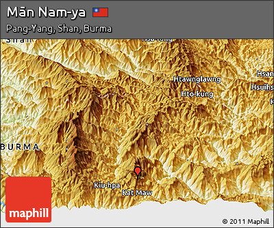 Physical Panoramic Map of Mān Nam-ya