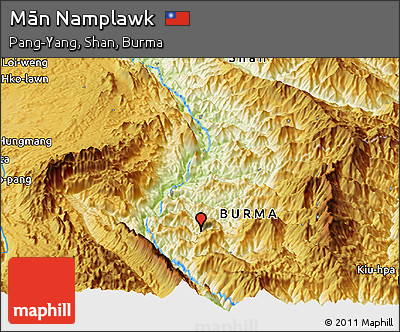 Physical Panoramic Map of Mān Namplawk