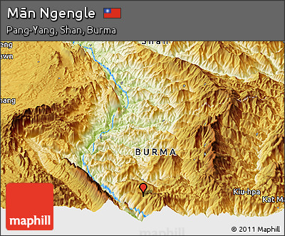 Physical Panoramic Map of Mān Ngengle