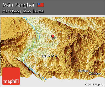 Physical Panoramic Map of Mān Panghai