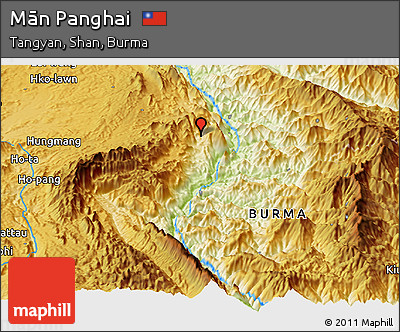 Physical Panoramic Map of Mān Panghai