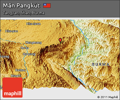 Physical Panoramic Map of Mān Pangküt