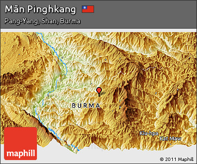Physical Panoramic Map of Mān Pinghkang