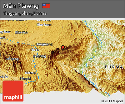 Physical Panoramic Map of Mān Plawng