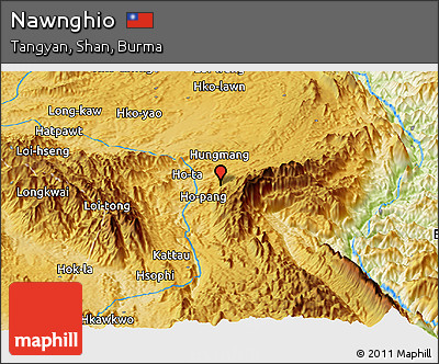 Physical Panoramic Map of Nawnghio