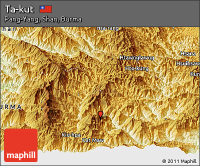 Physical Panoramic Map of Ta-kut