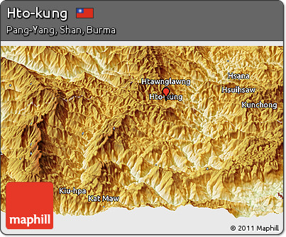 Physical Panoramic Map of Hto-kung