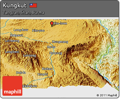 Physical Panoramic Map of Kungkut