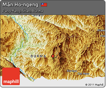 Physical Panoramic Map of Mān Ho-ngeng