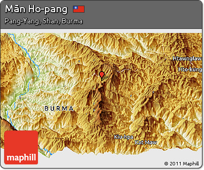 Physical Panoramic Map of Mān Ho-pang